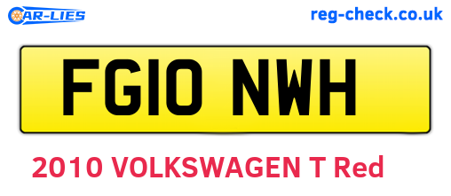 FG10NWH are the vehicle registration plates.