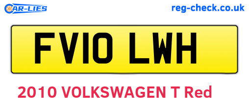 FV10LWH are the vehicle registration plates.