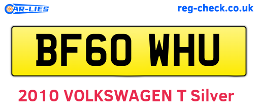 BF60WHU are the vehicle registration plates.