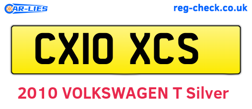 CX10XCS are the vehicle registration plates.