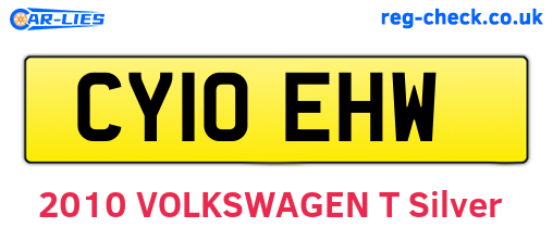 CY10EHW are the vehicle registration plates.