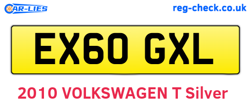 EX60GXL are the vehicle registration plates.