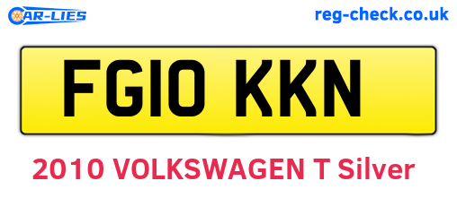 FG10KKN are the vehicle registration plates.