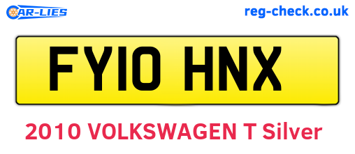 FY10HNX are the vehicle registration plates.