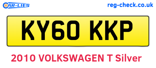 KY60KKP are the vehicle registration plates.