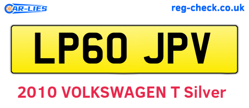 LP60JPV are the vehicle registration plates.
