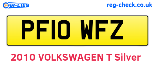 PF10WFZ are the vehicle registration plates.
