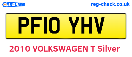 PF10YHV are the vehicle registration plates.