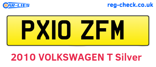 PX10ZFM are the vehicle registration plates.