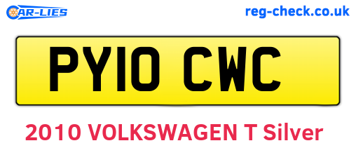 PY10CWC are the vehicle registration plates.