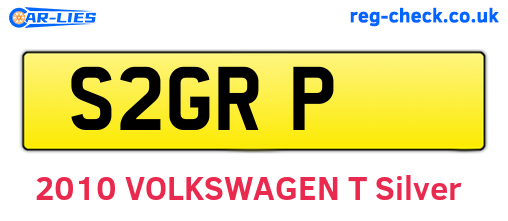 S2GRP are the vehicle registration plates.