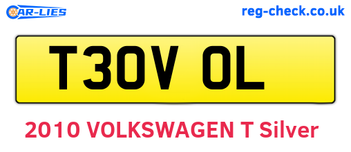T30VOL are the vehicle registration plates.