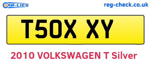 T50XXY are the vehicle registration plates.