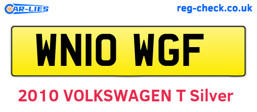 WN10WGF are the vehicle registration plates.
