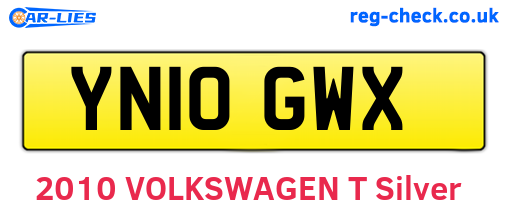 YN10GWX are the vehicle registration plates.
