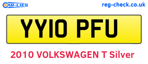 YY10PFU are the vehicle registration plates.