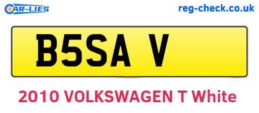 B5SAV are the vehicle registration plates.