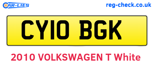 CY10BGK are the vehicle registration plates.