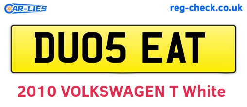 DU05EAT are the vehicle registration plates.