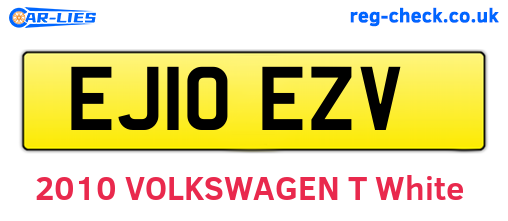 EJ10EZV are the vehicle registration plates.