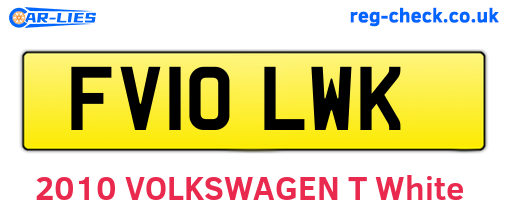 FV10LWK are the vehicle registration plates.