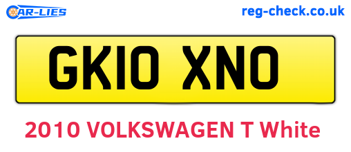 GK10XNO are the vehicle registration plates.