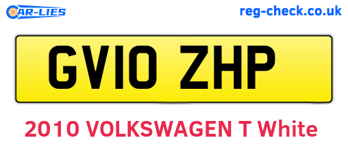 GV10ZHP are the vehicle registration plates.