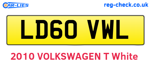 LD60VWL are the vehicle registration plates.