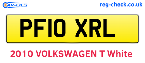PF10XRL are the vehicle registration plates.