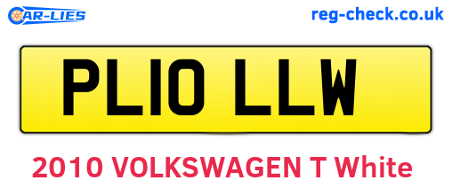 PL10LLW are the vehicle registration plates.