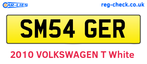 SM54GER are the vehicle registration plates.