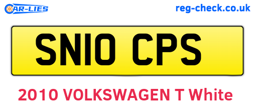 SN10CPS are the vehicle registration plates.