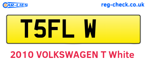 T5FLW are the vehicle registration plates.