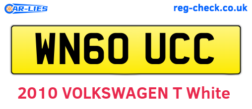 WN60UCC are the vehicle registration plates.