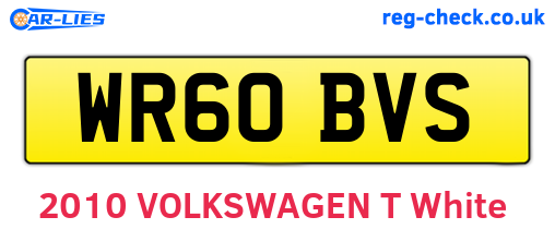 WR60BVS are the vehicle registration plates.