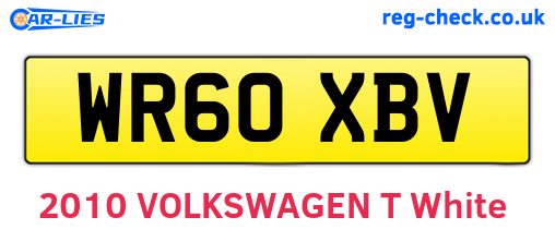 WR60XBV are the vehicle registration plates.
