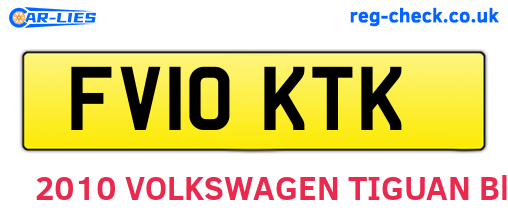 FV10KTK are the vehicle registration plates.