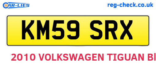 KM59SRX are the vehicle registration plates.