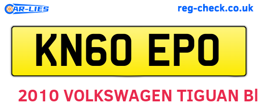 KN60EPO are the vehicle registration plates.
