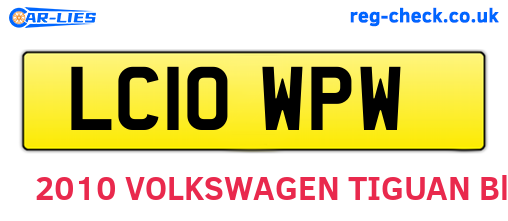 LC10WPW are the vehicle registration plates.