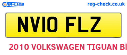 NV10FLZ are the vehicle registration plates.