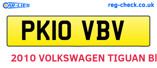 PK10VBV are the vehicle registration plates.