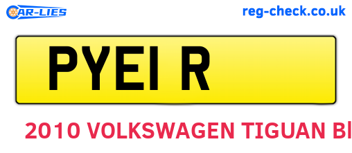 PYE1R are the vehicle registration plates.