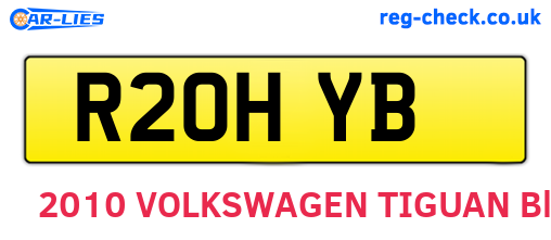 R20HYB are the vehicle registration plates.