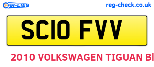 SC10FVV are the vehicle registration plates.