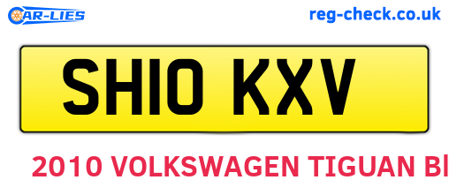 SH10KXV are the vehicle registration plates.