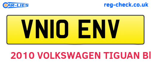 VN10ENV are the vehicle registration plates.