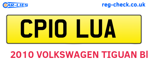 CP10LUA are the vehicle registration plates.