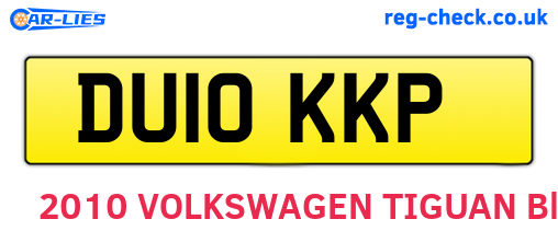 DU10KKP are the vehicle registration plates.