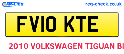 FV10KTE are the vehicle registration plates.